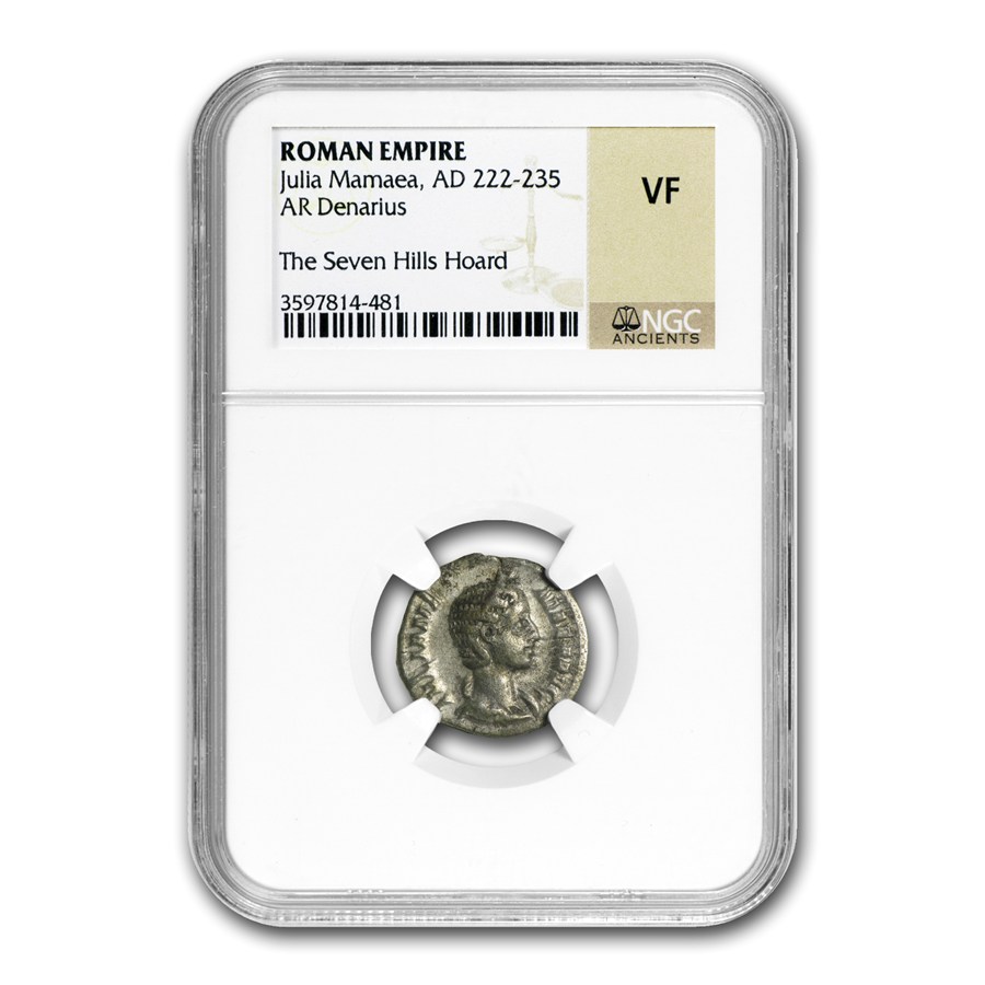 Roman Denarius Julia Mamaea VF NGC (222-235 AD)