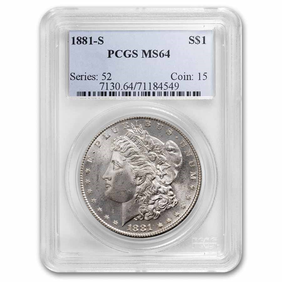 1881-S Morgan Dollar MS-64 PCGS