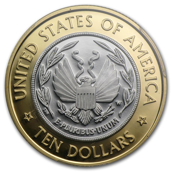 2000-W Gold/Platinum $10 Commem Library of Congress PR-70 PCGS