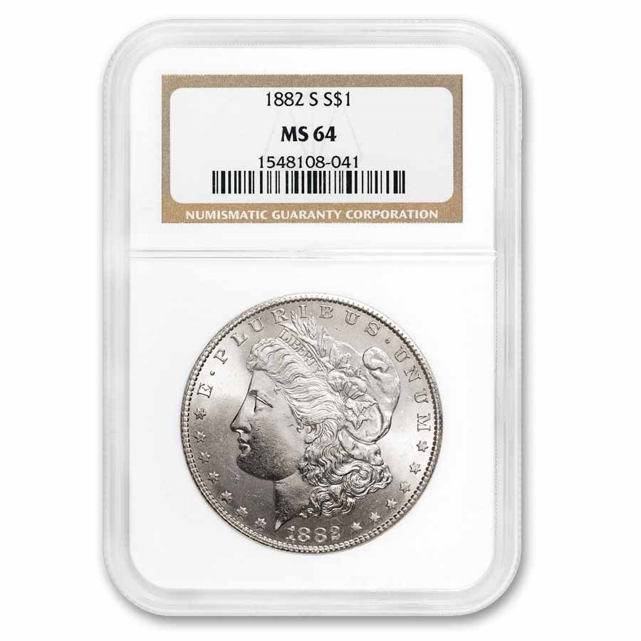 1882-S Morgan Dollar MS-64 NGC