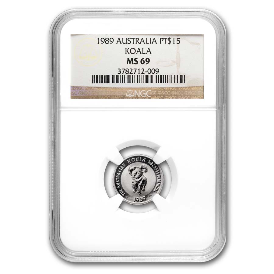 1989 Australia 1/10 oz Platinum Koala MS-69 NGC