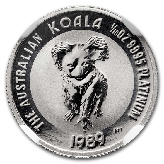 1989 Australia 1/10 oz Platinum Koala MS-69 NGC