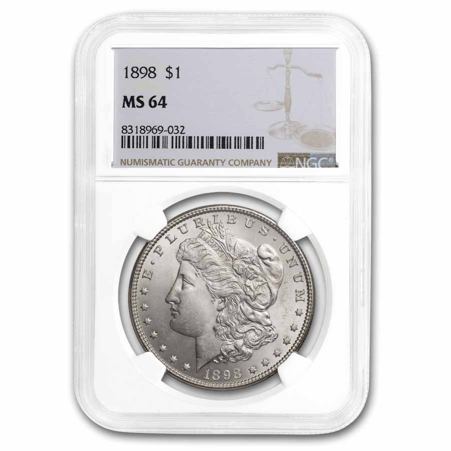 1898 Morgan Dollar MS-64 NGC