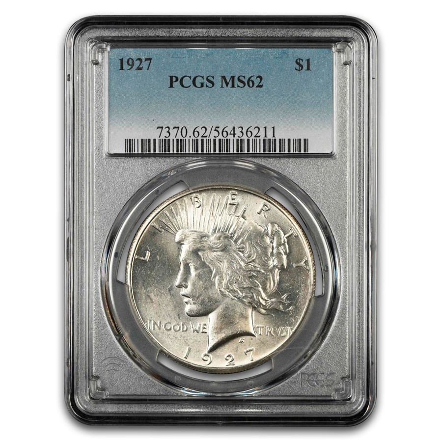 1927 Peace Dollar MS-62 PCGS
