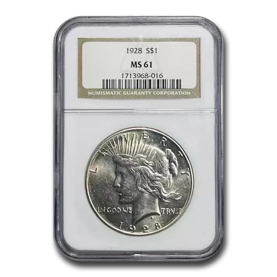 1928 Peace Dollar MS-61 NGC