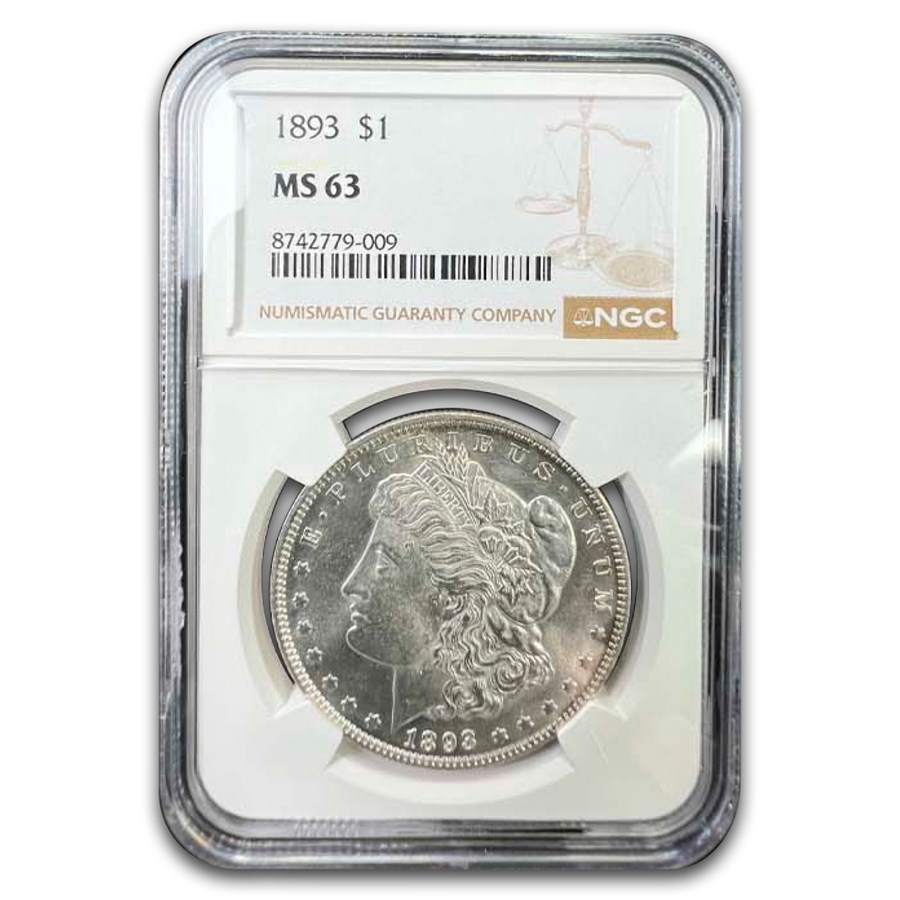 1893 Morgan Dollar MS-63 NGC