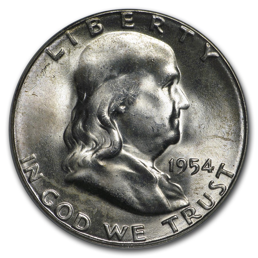 1954-S Franklin Half Dollar MS-64 PCGS