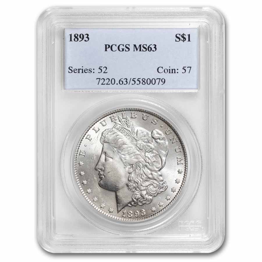 1893 Morgan Dollar MS-63 PCGS