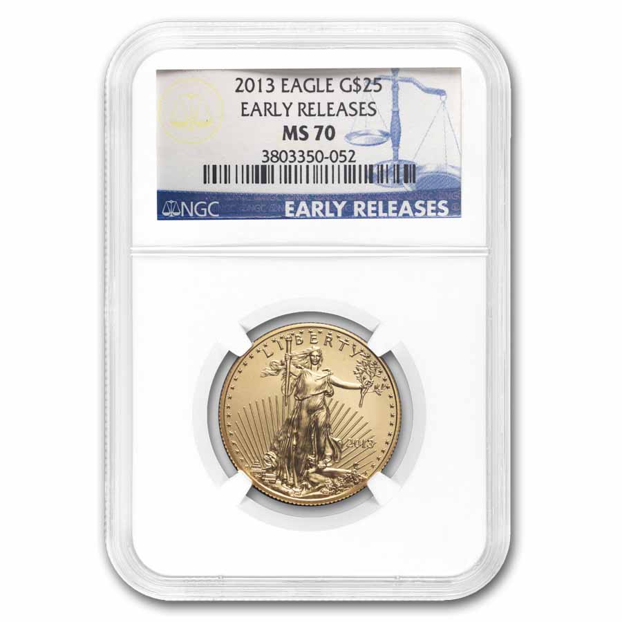 2013 1/2 oz American Gold Eagle MS-70 NGC (Early Releases)