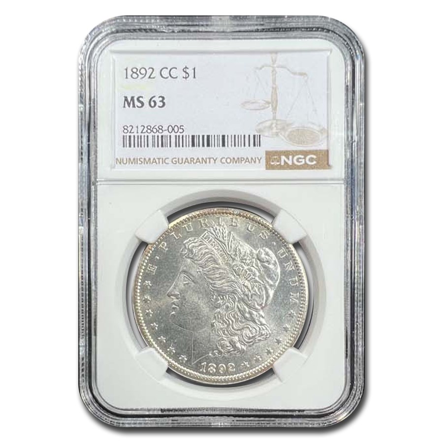 1892-CC Morgan Dollar MS-63 NGC