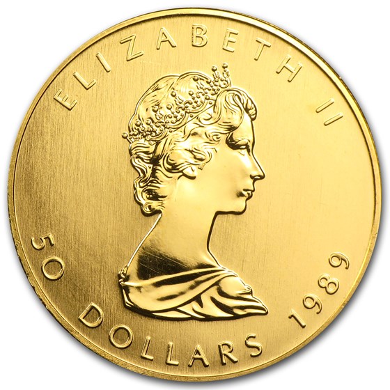 1989 Canada 1 oz Gold Maple Leaf BU