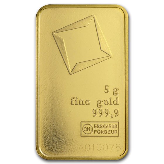 5 gram Gold Bar - Valcambi (In Assay)