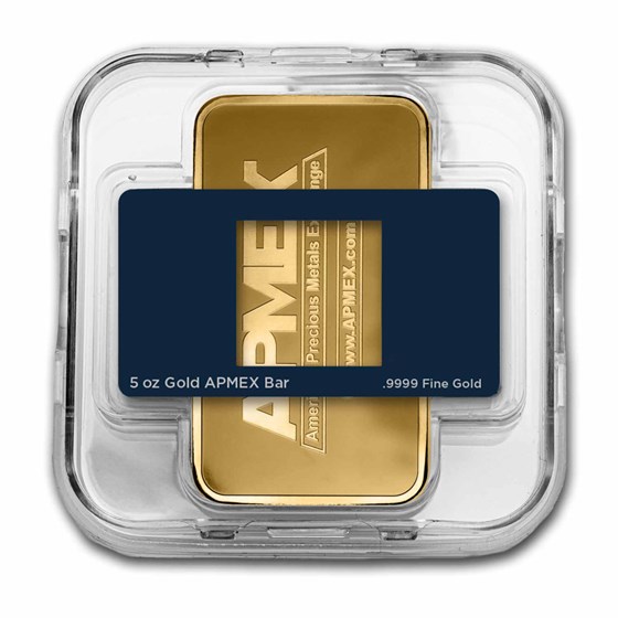 5 oz Gold Bar - APMEX (In Capsule)