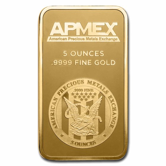 5 oz Gold Bar - APMEX (In Capsule)