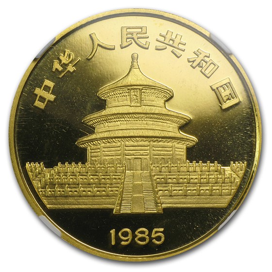 1985 China 1/2 oz Gold Panda MS-68 NGC
