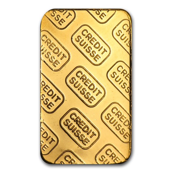 10 gram Gold Bar - Credit Suisse Vintage Design