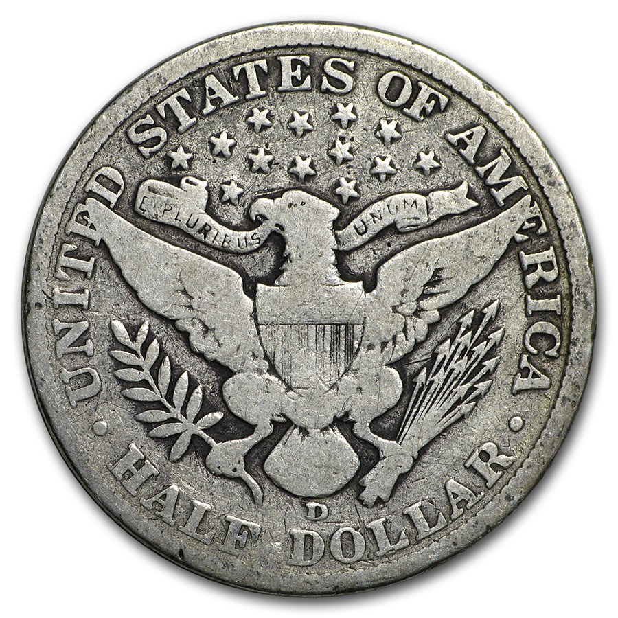 1907-D Barber Half Dollar VG