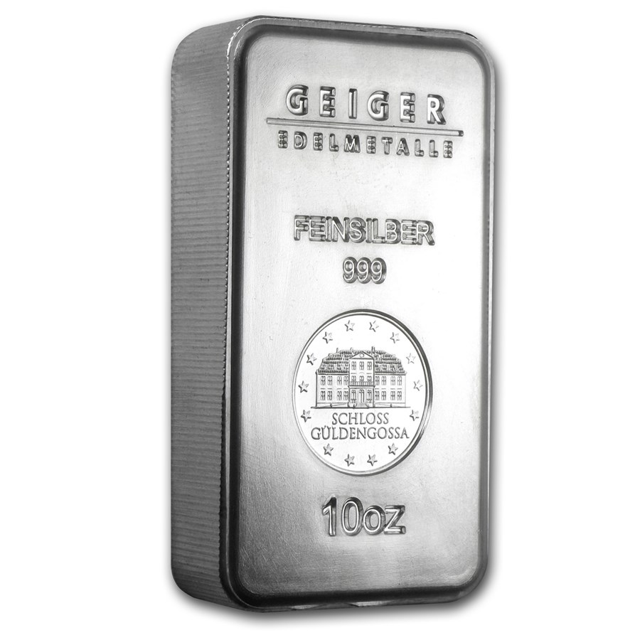 10 oz Silver Bar - Geiger (Security Line Series)