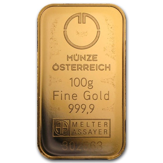 100 gram Gold Bar - Austrian Mint (In Assay)