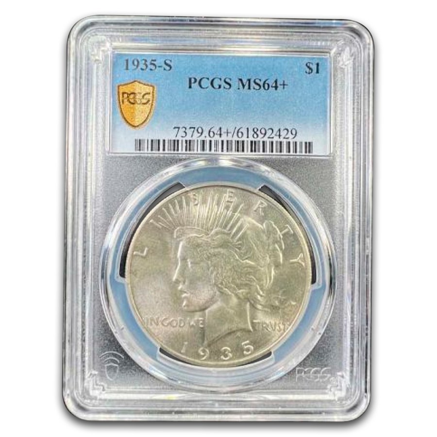 1935-S Peace Dollar MS-64+ PCGS