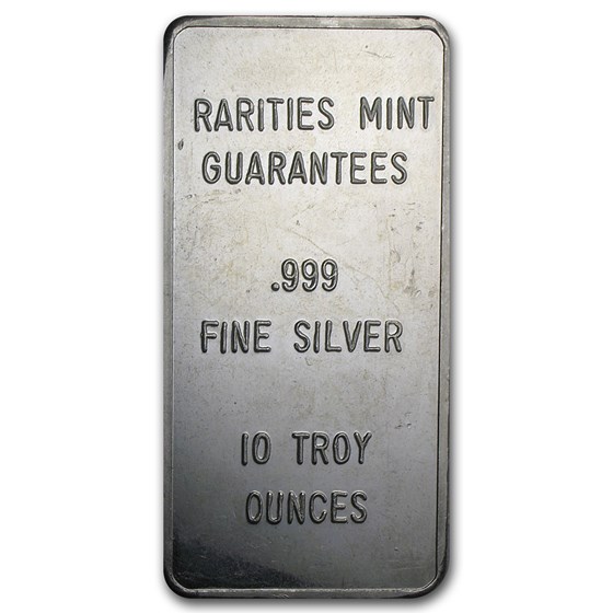 10 oz Silver Bar - Rarities Mint (Pressed)