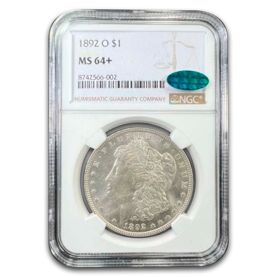 1892-O Morgan Dollar MS-64+ NGC CAC