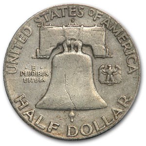 1948-D Franklin Half Dollar Fine/XF
