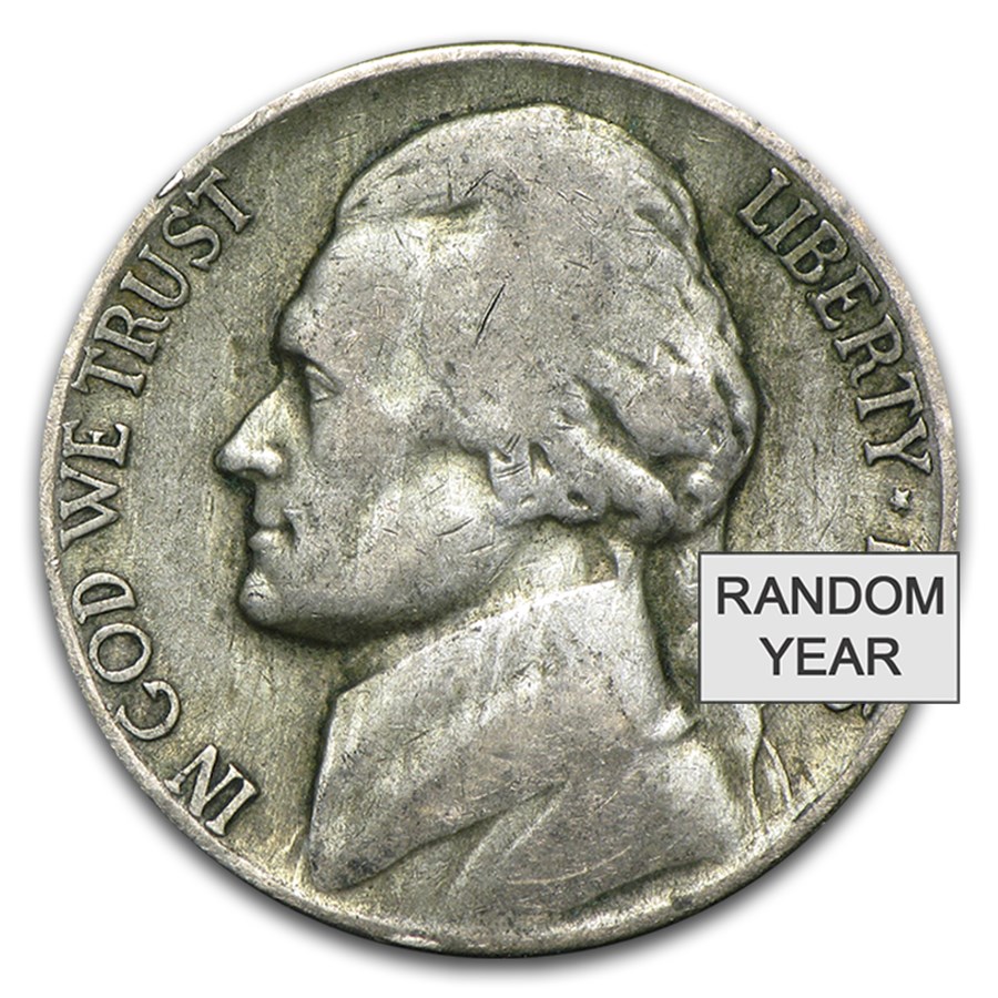 35% Silver War Nickels $200 Face Value Bag