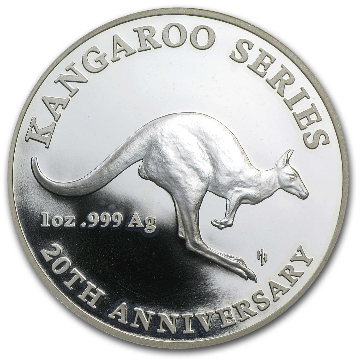 2013 Australia Silver $1 20th Anniv Kangaroo (Spotty)