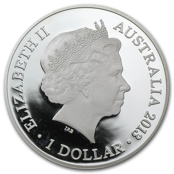 2013 Australia Silver $1 20th Anniv Kangaroo (Spotty)