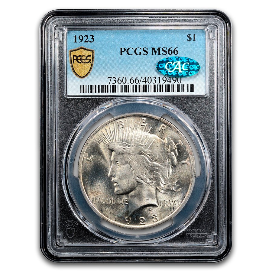 1923 Peace Dollar MS-66 PCGS CAC