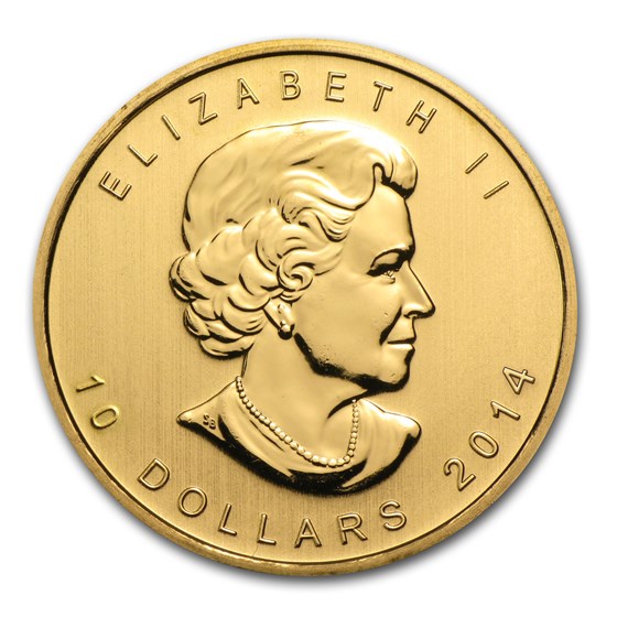 2014 Canada 1/4 oz Gold Maple Leaf BU