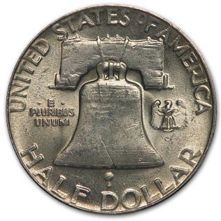 1954 Franklin Half Dollar Fine/XF