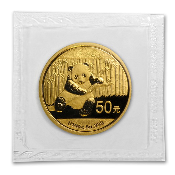 2014 China 1/10 oz Gold Panda BU (Sealed)