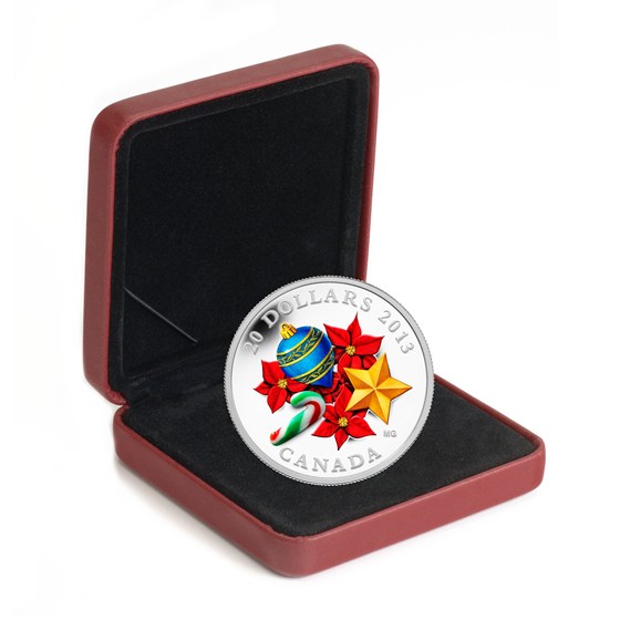 2013 Canada 1 oz Silver $20 Venetian Glass Candy Cane