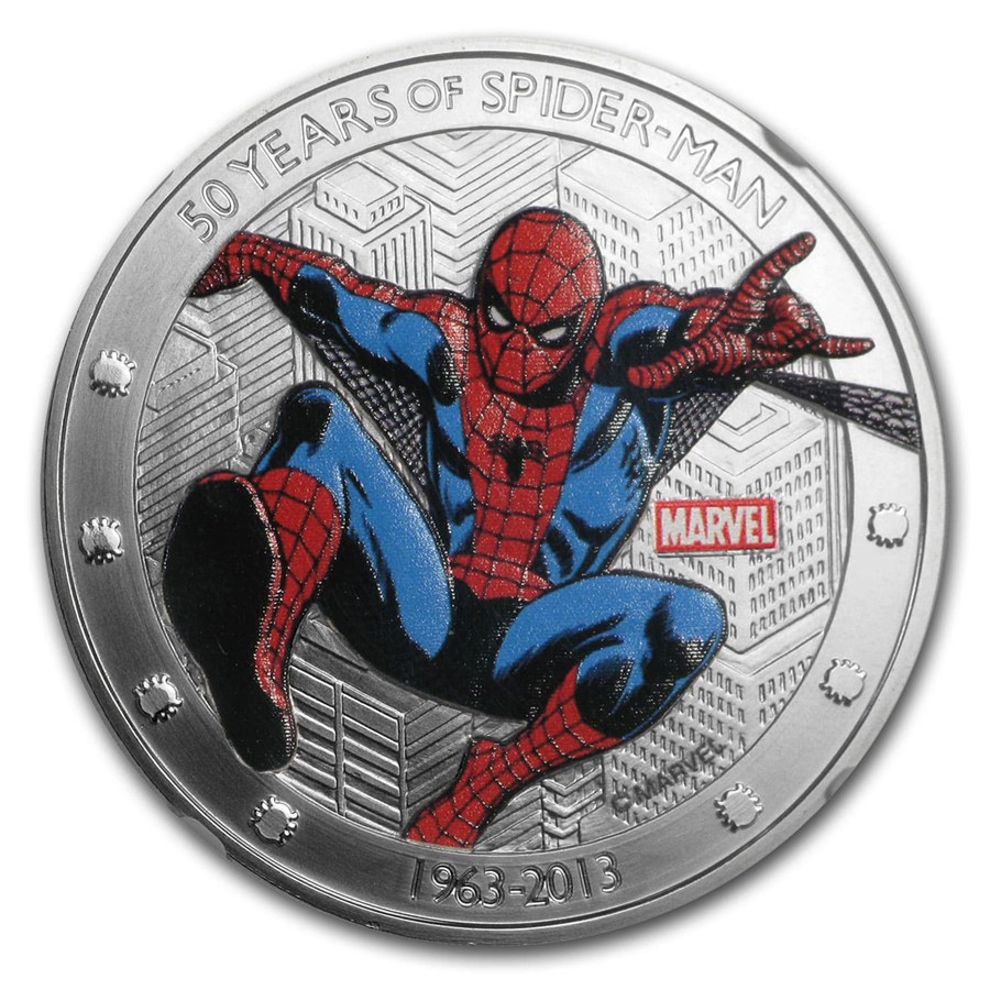 2013 Niue 1 oz Silver 50 Years of Spider-Man PF-70 NGC