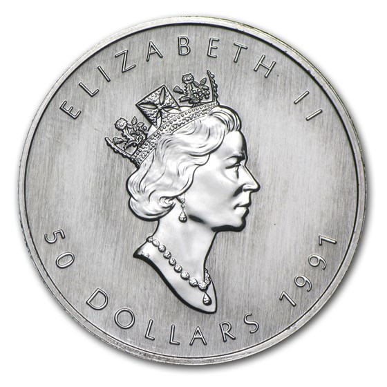 1991 Canada 1 oz Platinum Maple Leaf BU
