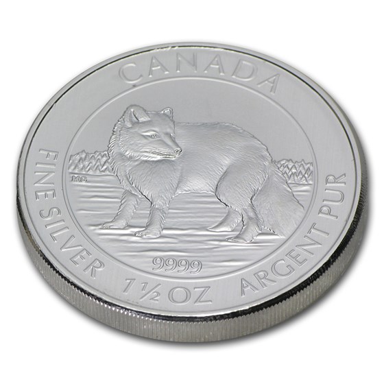 2014 Canada 1.5 oz Silver $8 Arctic Fox BU