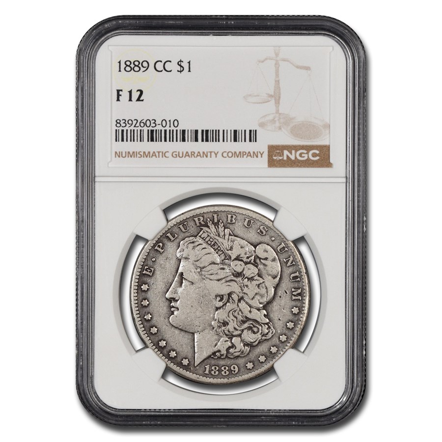 1889-CC Morgan Dollar Fine-12 NGC 1889-CC Morgan Dollar Fine-12 NGC