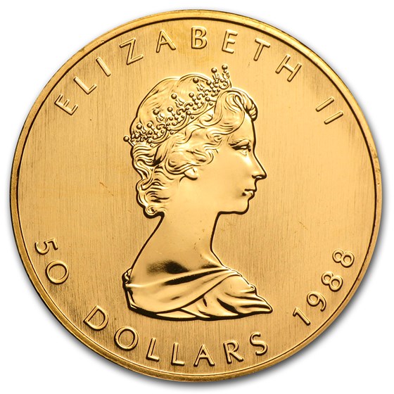 1988 Canada 1 oz Gold Maple Leaf BU