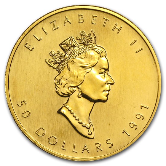 1991 Canada 1 oz Gold Maple Leaf BU