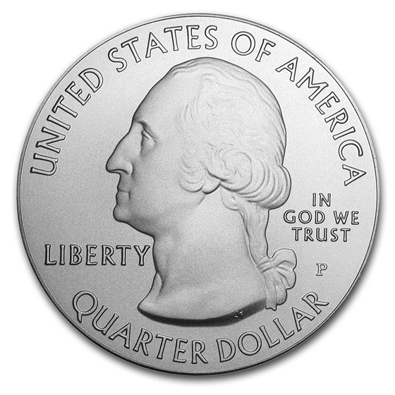 2014-P 5 oz Silver ATB Great Smoky Mountains (w/Box &amp; COA)