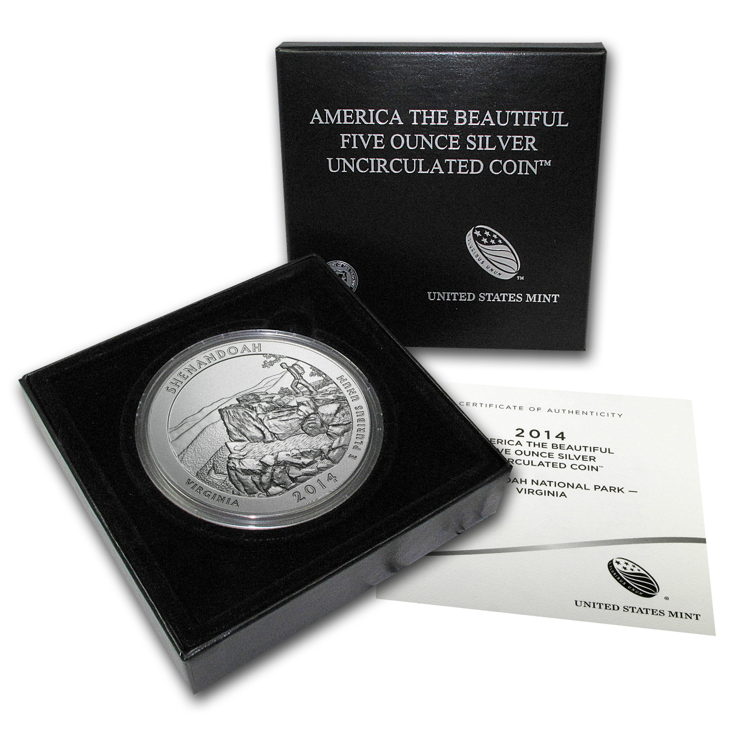 2014-P 5 oz Silver ATB Shenandoah (w/Box & COA)