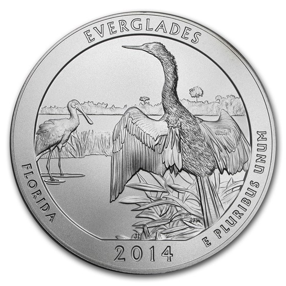 2014-P 5 oz Silver ATB Everglades (w/Box &amp; COA)