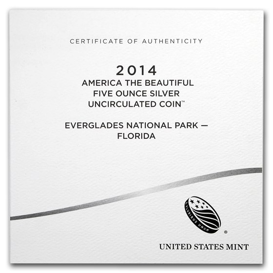 2014-P 5 oz Silver ATB Everglades (w/Box &amp; COA)