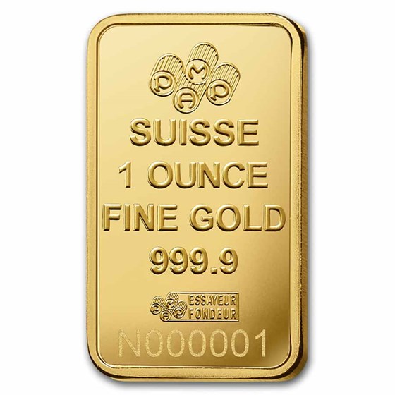 1 oz Gold Bar - PAMP Lady Fortuna VERISCAN™ (In Assay)