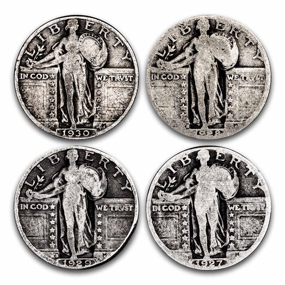 $1.00 Face Value Standing Liberty Quarters w/Dates