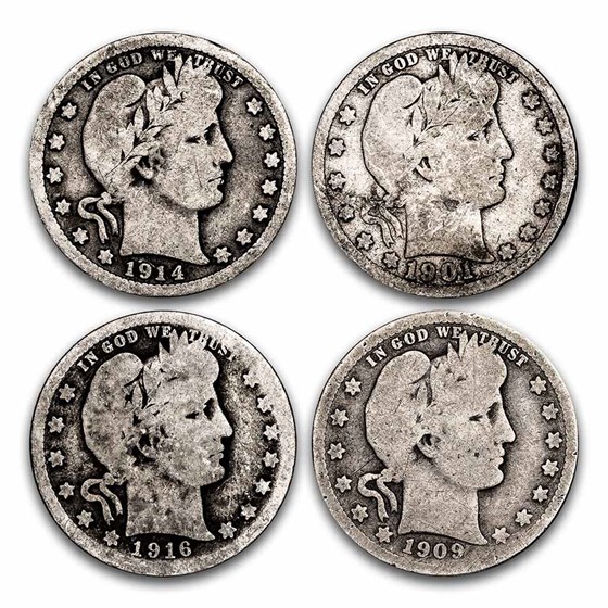 $1.00 Face Value Barber Quarters Avg Circ