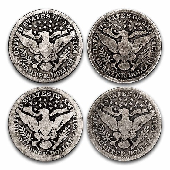 $1.00 Face Value Barber Quarters Avg Circ