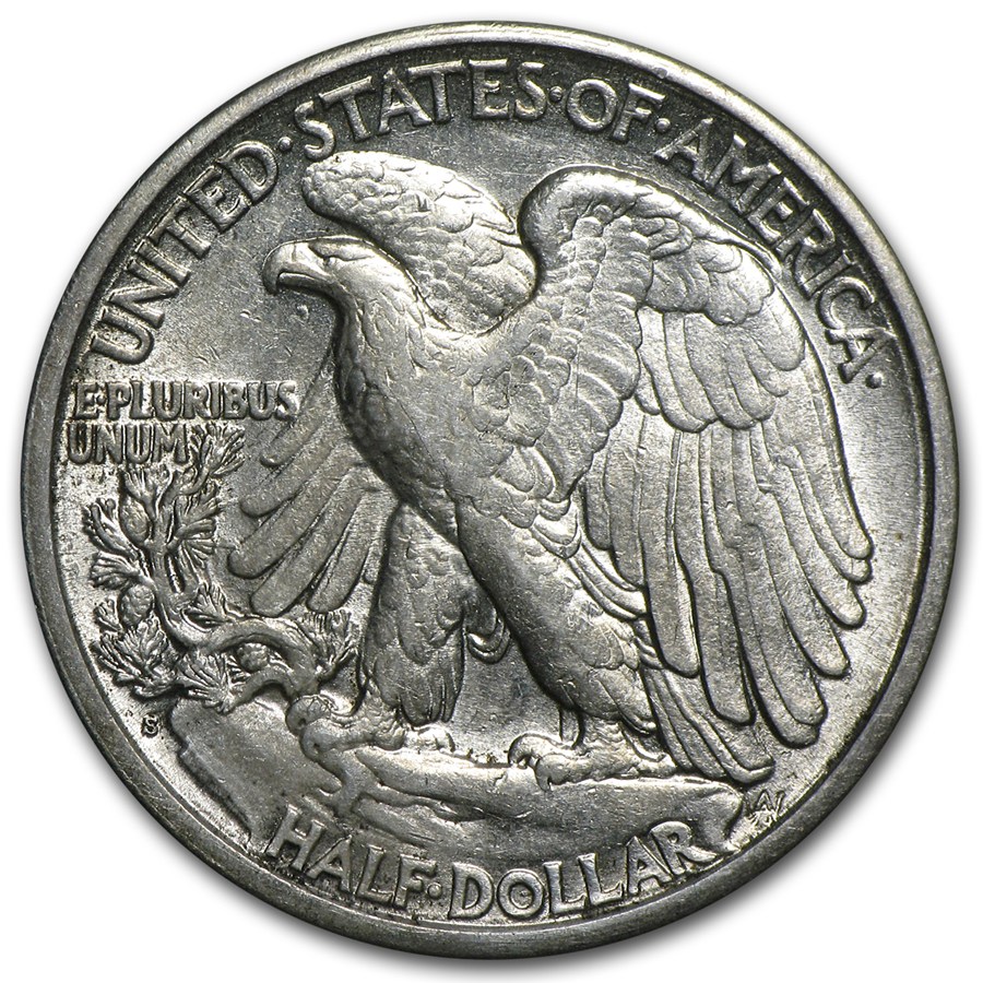 1918-S Walking Liberty Half Dollar AU